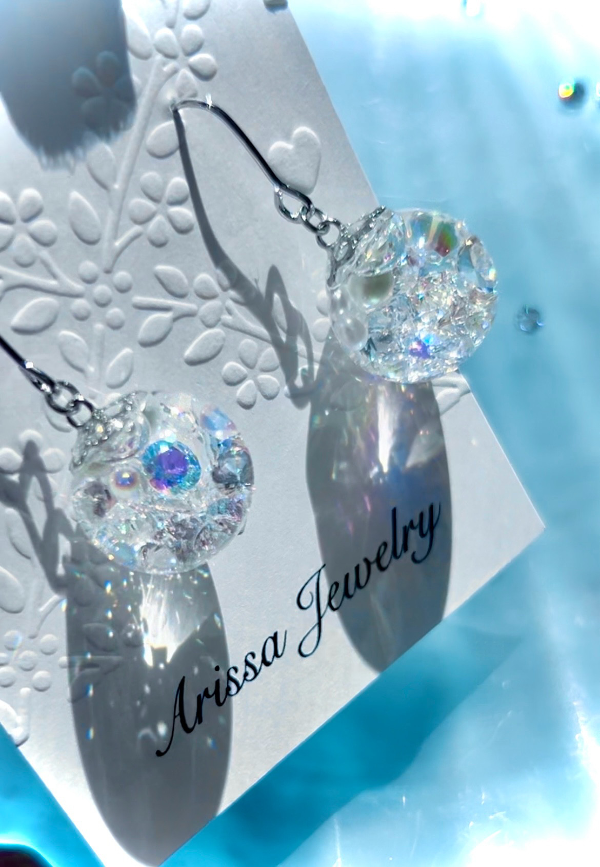 ❄︎雪の精のピアス・イヤリング　パール❄︎雪の結晶