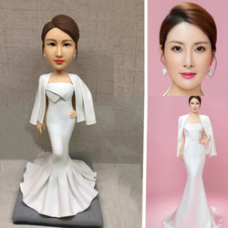 【訂做】3D肖像漫畫娃娃公仔/男友/女友生日蛋糕禮帽週年紀念情侶朋友禮物 第1張的照片