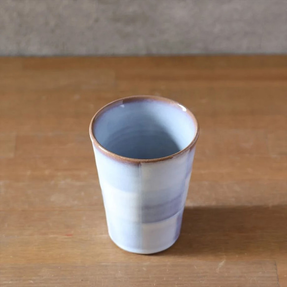 市松模様フリーカップ・小　全２色　（萩焼） 5枚目の画像