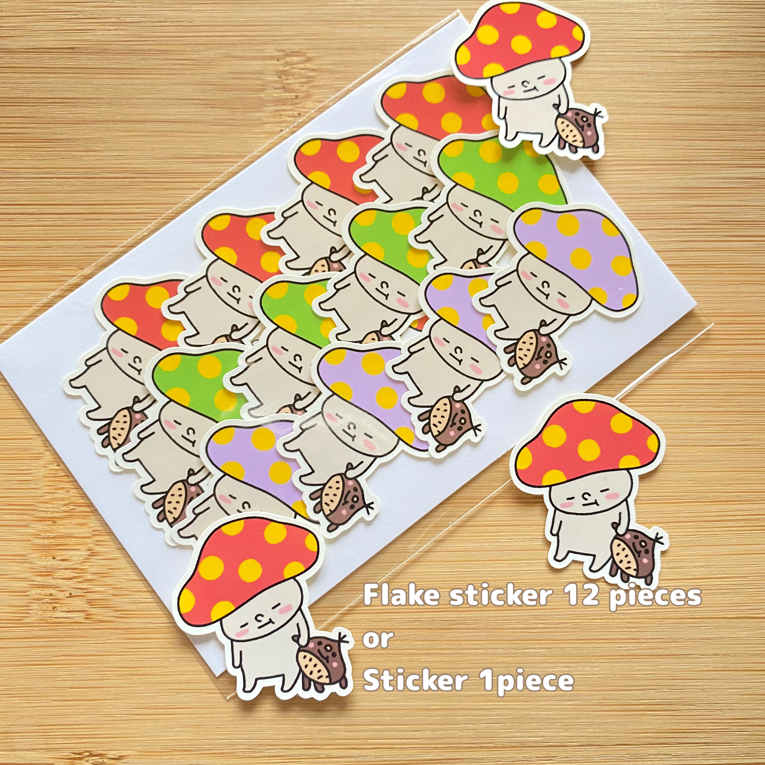 眠いキノコちゃん。K7 シール・ステッカー 2216studio 通販 16828289