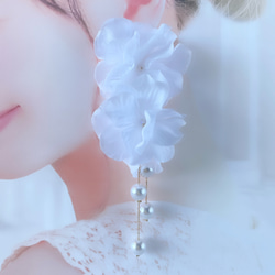 ホワイトピンク　ローズ　ヘッドドレス　ヘアアクセサリー　結婚式　ブライダルアクセサリー　　前撮り　フォトウエディング 19枚目の画像