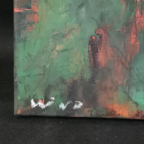 ひろ・あおき 作 「盤040」 アクリル+オイルパステル/キャンバス