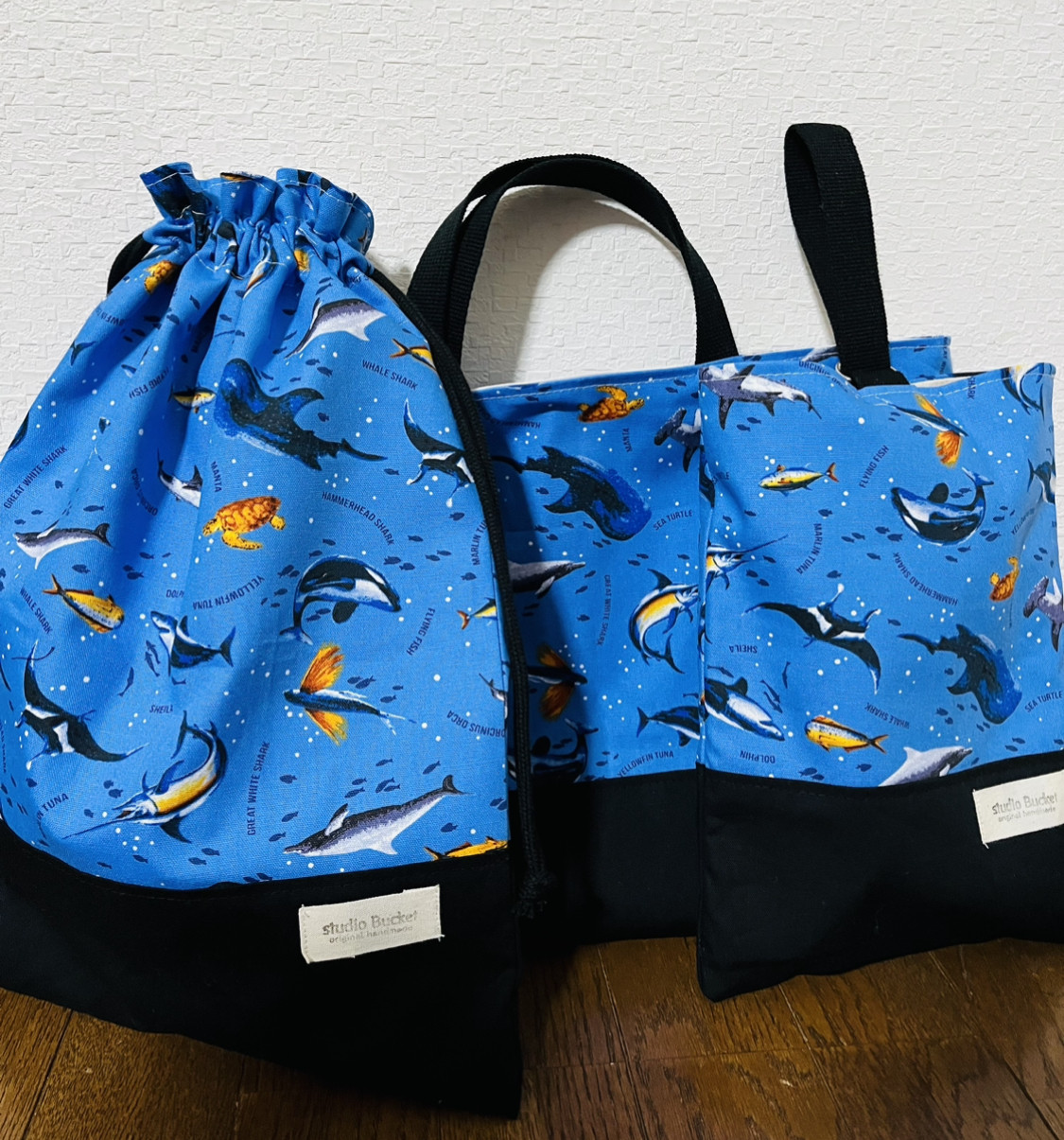 ★入園、入学★レッスンバッグ、お着替え袋、シューズ袋セット　BL