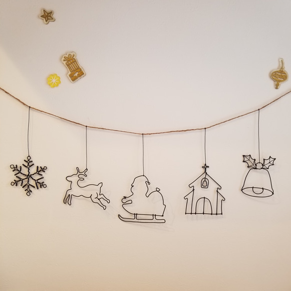 クリスマス飾り　ワイヤーアート　お正月飾り クリスマス装飾 お正月装飾 ワイヤーアート