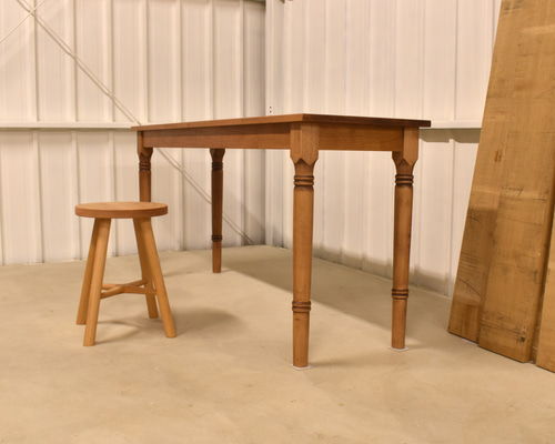 アルダー無垢材 w1500 」 ろくろ脚 long table 机・デスク