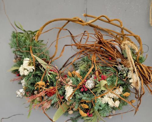 クリスマスリース*ブルーバード*レッド&ホワイト リース papaver 通販