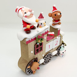 クリスマス　万年カレンダー　サンタクロース　雪だるま　snowman　ミニチュア　粘土細工　樹脂粘土　プレゼント　 4枚目の画像
