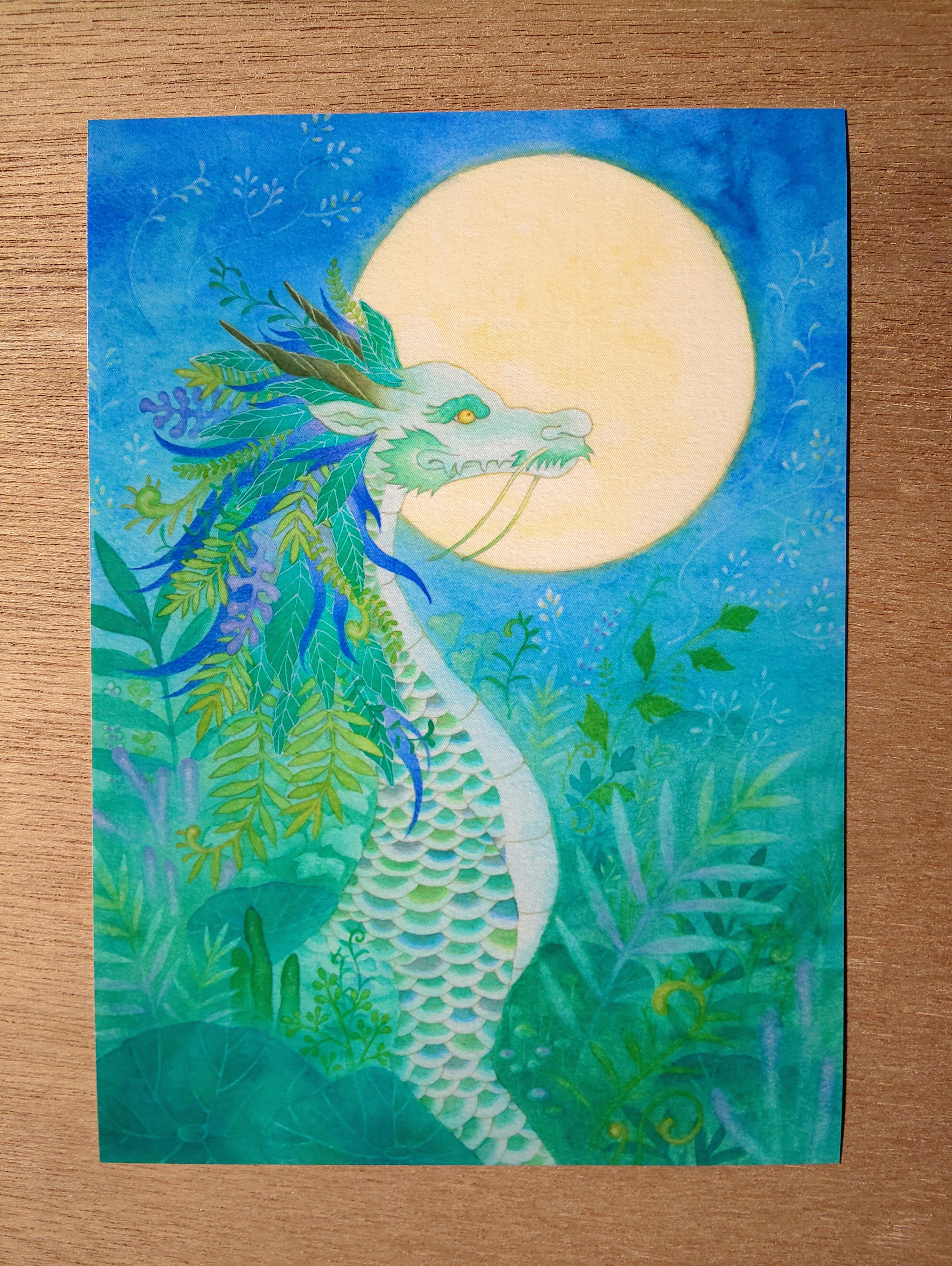 龍の絵2L絹目写真：【繁茂緑龍】 絵画 梅和えみ 通販 16829053