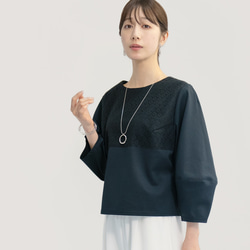 ★即納OK★ カジュアルOKなフォーマル ブラウス単品 黒 ●SHANNON-NIGHT-BLOUSE● 1枚目の画像