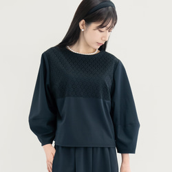 ★即納OK★ カジュアルOKなフォーマル ブラウス単品 黒 ●SHANNON-NIGHT-BLOUSE● 3枚目の画像