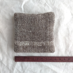 手紡ぎ 手織り ホームスパン コースター 2枚目の画像