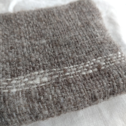 手紡ぎ 手織り ホームスパン コースター 5枚目の画像