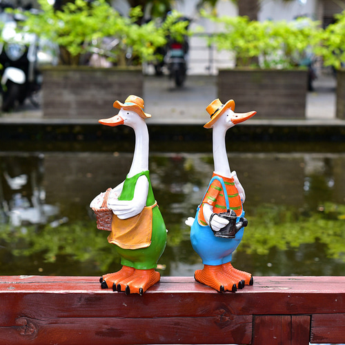 置物 楽天市場】庭のアヒルオーナメント 鴨の置物 ガーデニングオブジェ