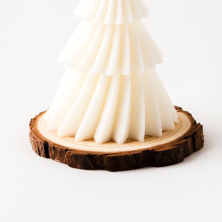 スパイラル キャンドル 2個セット / ソイワックス100%使用 クリスマス　ツリーキャンドル