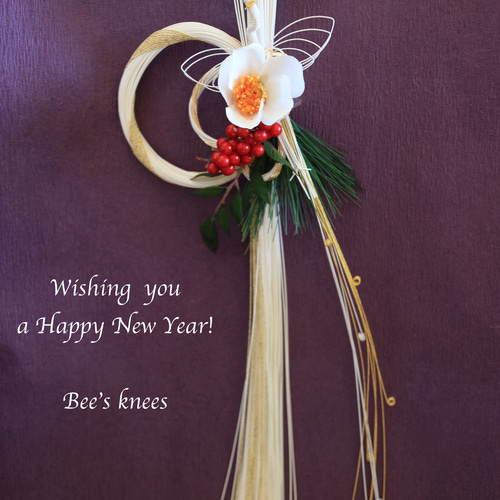 2025年 モダン 正月飾り 水引飾り＜鶴の舞＞白金 しめ縄・しめ飾り