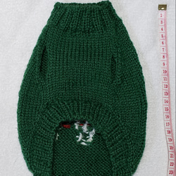 〈お年玉セール〉下記より2割引❤️犬用　手編み　三匹のウサギ模様編みセーター 4枚目の画像