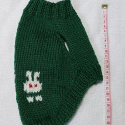 〈お年玉セール〉下記より2割引❤️犬用　手編み　三匹のウサギ模様編みセーター 5枚目の画像
