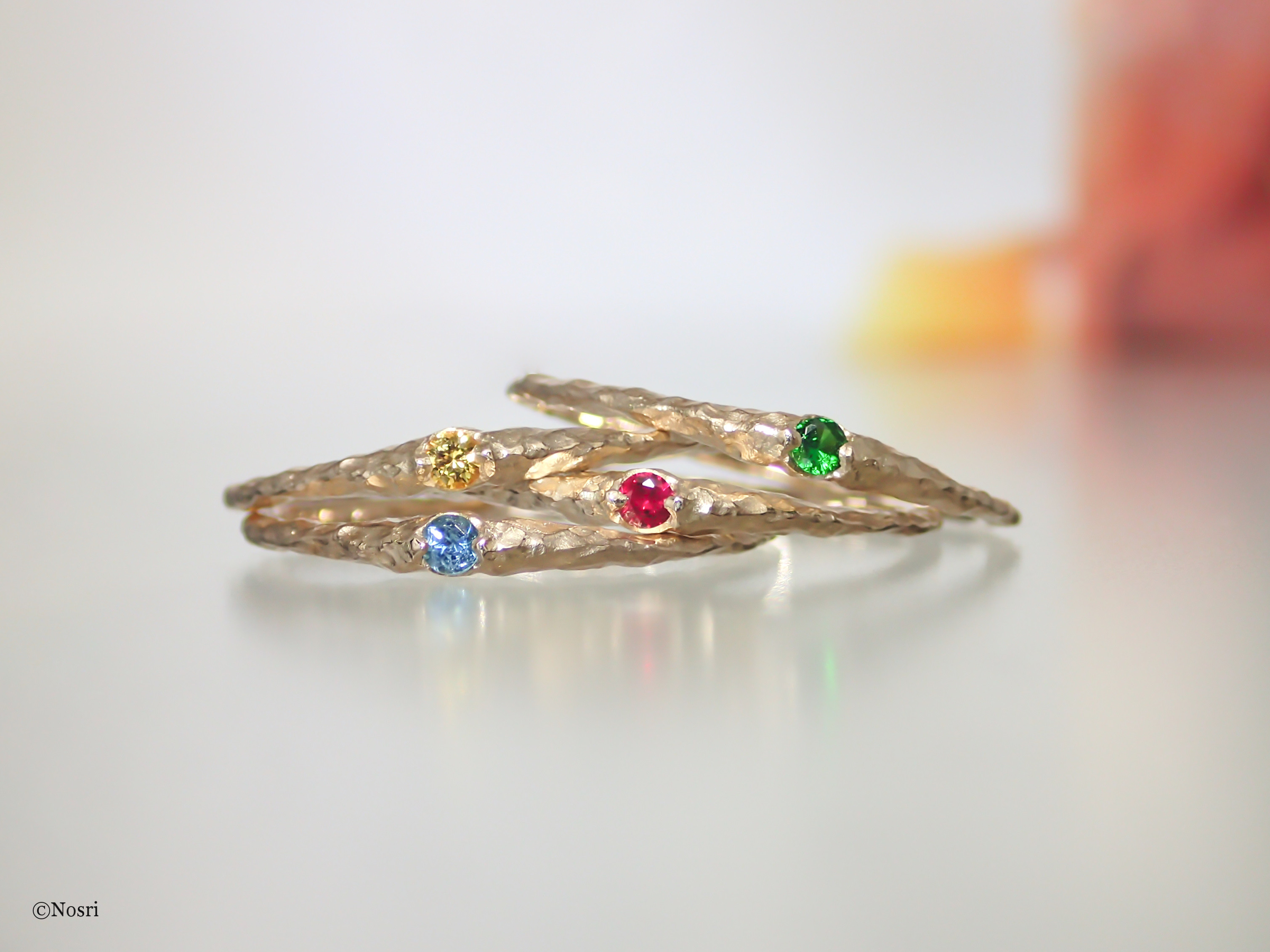 エルフィン ラウンド リング〔K10 カラーストーン〕