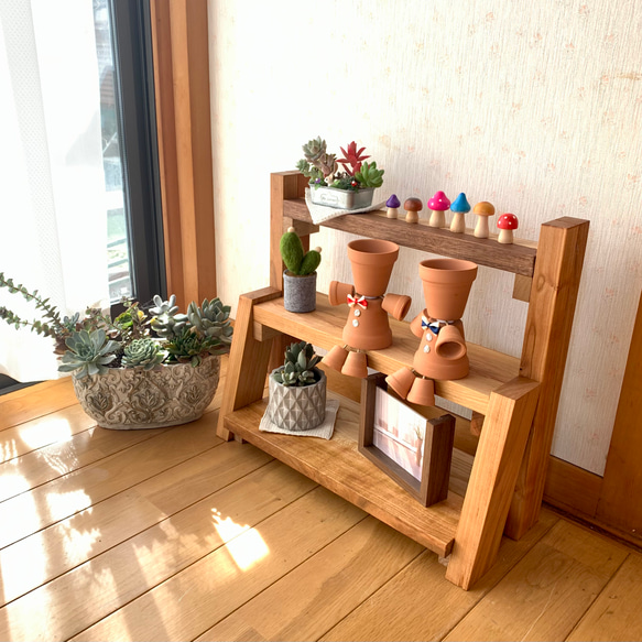 飾り棚 ラック シェルフ 無垢棚 3段棚F 棚・シェルフ・ラック
