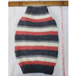 〈お年玉セール〉下記より2割引❤️犬用　手編み　4色しま模様編みセーター 1枚目の画像