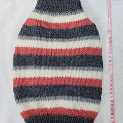 〈お年玉セール〉下記より2割引❤️犬用　手編み　4色しま模様編みセーター 2枚目の画像