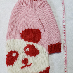 〈お年玉セール〉下記より2割引❤️犬用　手編み　パンダ模様編みセーター 4枚目の画像