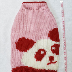 〈お年玉セール〉下記より2割引❤️犬用　手編み　パンダ模様編みセーター 2枚目の画像