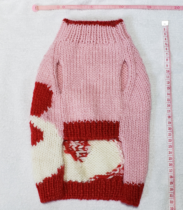 〈お年玉セール〉下記より2割引❤️犬用　手編み　パンダ模様編みセーター 3枚目の画像