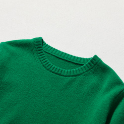 ★即納★毎日だって着たくなる メリノウールを100％使用セーター　プルオーバー　グリーン　231102-4 2枚目の画像