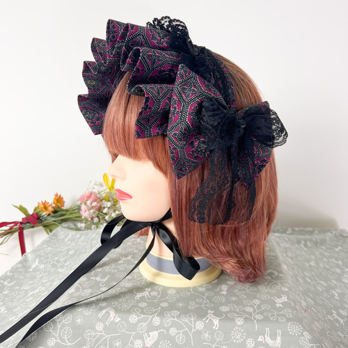 A/P ボンネット風ヘッドドレス 購入不可】ハーフボンネット風ヘッドドレス オフ白の通販 by