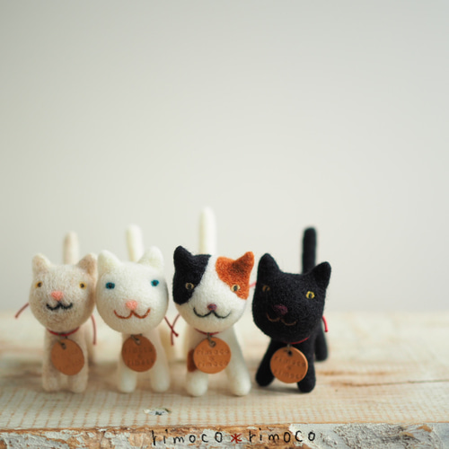 羊毛フェルト 三毛ねこ 羊毛フェルト rimoco*rimoco 通販 16829990
