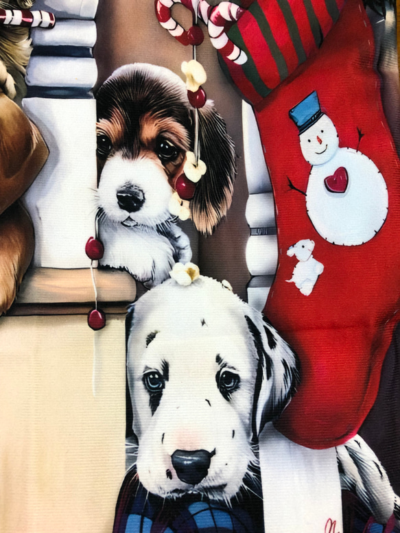 ハンドメイド ぺたんこBigトートバッグ 犬柄 ラブラドールレトリバー 両面 6枚目の画像