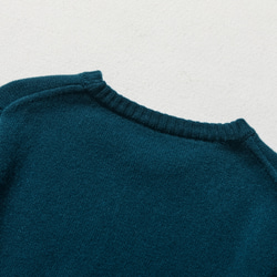 您每天都想穿的 100% 美麗諾羊毛套頭毛衣 海軍藍 231102-5 第7張的照片