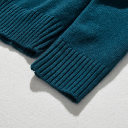 您每天都想穿的 100% 美麗諾羊毛套頭毛衣 海軍藍 231102-5 第5張的照片