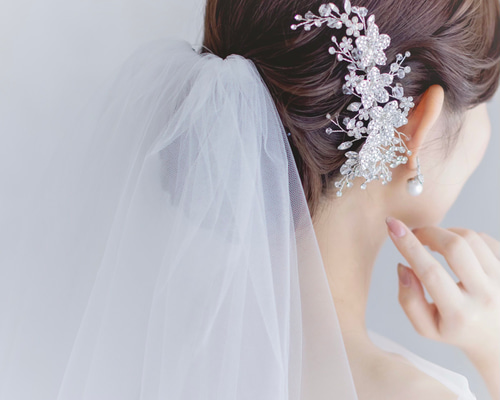 DH100 ヘッドドレス ウェディング ブライダル ヘアアクセサリー