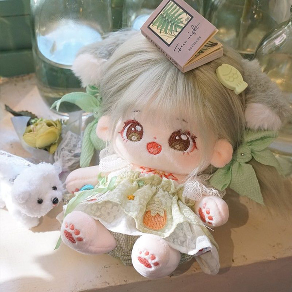 20cm 着せ替えぬいぐるみ 無属性 女の子 茶蕾蕾 着せ替え人形 綿人形