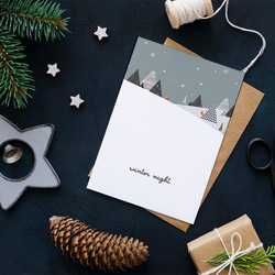 北欧のクリスマスポスター / i1635 / サンタクロースやトナカイ、うさぎ、靴下やプレゼント　インテリアポスター 5枚目の画像