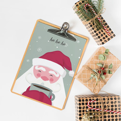 北欧のクリスマスポスター / i1632 / サンタクロースやトナカイ、うさぎ、靴下やプレゼント　インテリアポスター 5枚目の画像