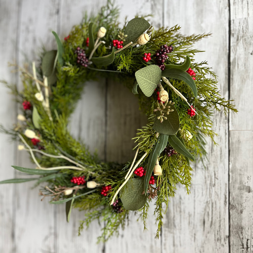 ヒノキとユーカリのリース(アーティフィシャル 26cm) リース rhyme_752