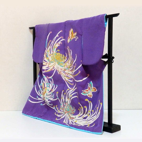 ミニチュア着物　刺繍　菊 ① ミニチュア着物刺繍菊 ①