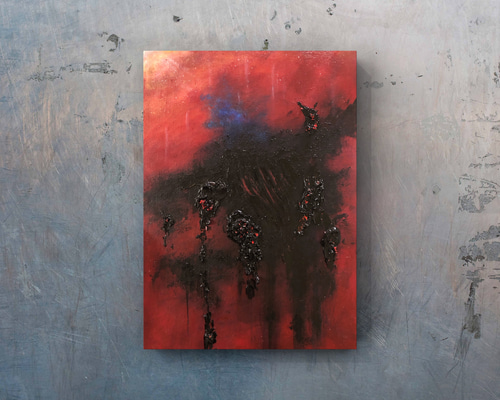 ホオズキ」原画 絵画 木製パネル ホオズキ」原画 絵画 木製パネル