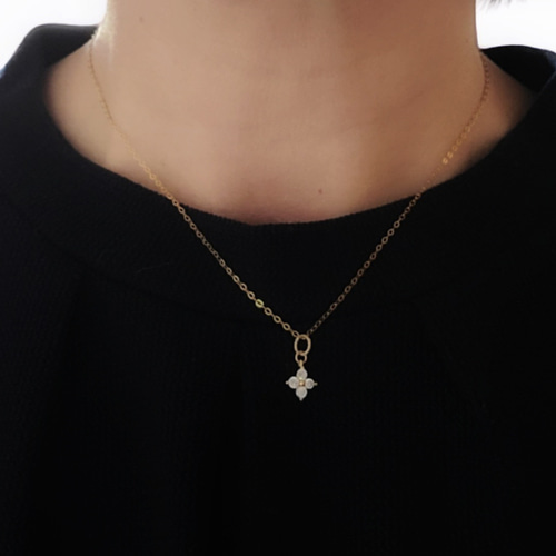 Creema限定セット】 14kgf ゴールド×ジルコニアのネックレス&ピアスor