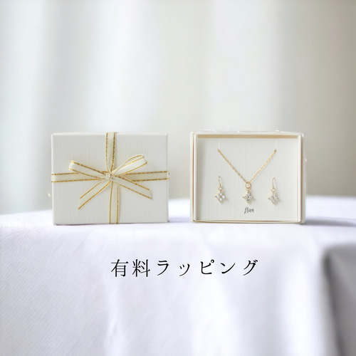 Creema限定セット】 14kgf ゴールド×ジルコニアのネックレス&ピアスor