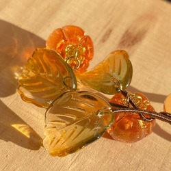 キラキラ秋柿のUピンかんざし 10枚目の画像