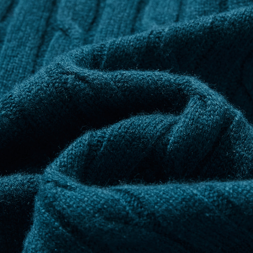 ☆即納☆なんとなくおしゃれ ケーブルニット ウール100％ 鉄紺 231103