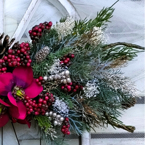 クリスマススワッグ アーティフィシャル 再販」アーティフィシャルフラワー+クリスマス スワッグ