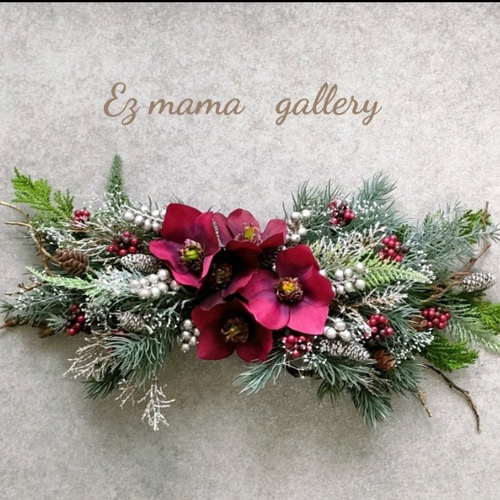 クリスマススワッグ アーティフィシャル 再販」アーティフィシャルフラワー+クリスマス スワッグ