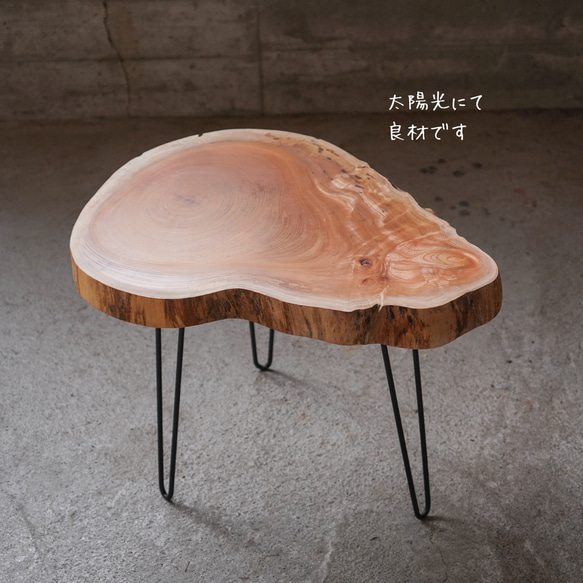 欅の輪切り コーヒーテーブル④（高さ・カラー変更無料） 14枚目の画像
