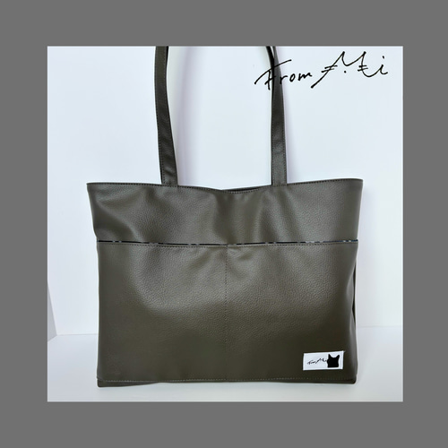 レザー トートバッグ 黒 ファスナー付き GANZO ガンゾ レザートート