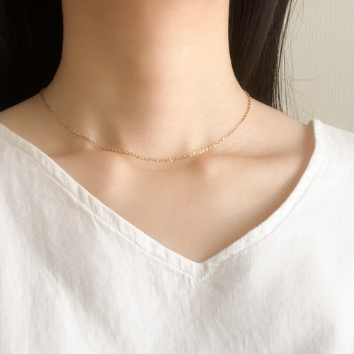 特集掲載】お肌にやさしい 金属アレルギー対応 華奢ゴールドチェーン